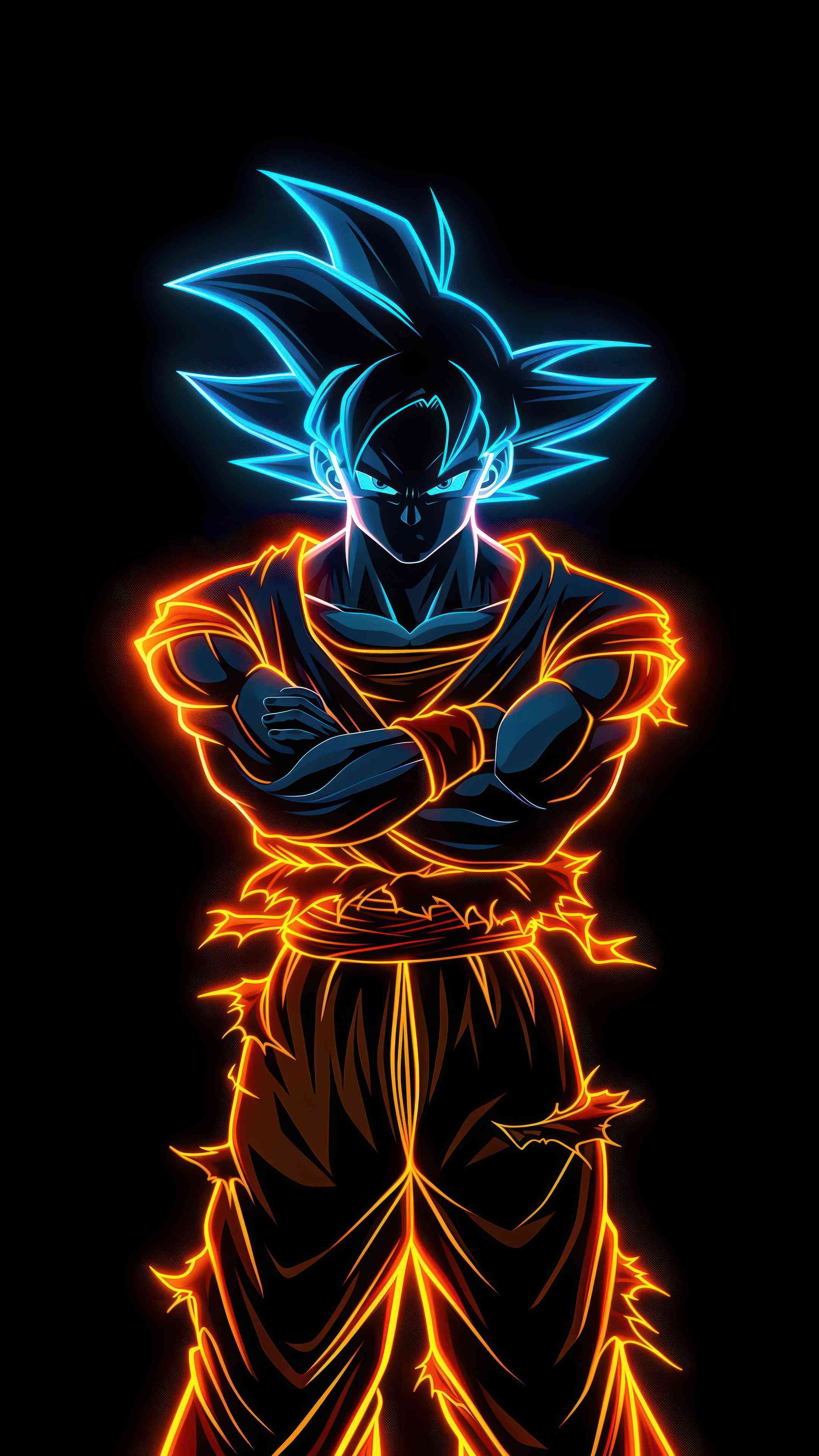 Son of Goku neon lock screen wallpaper | MirrorLog